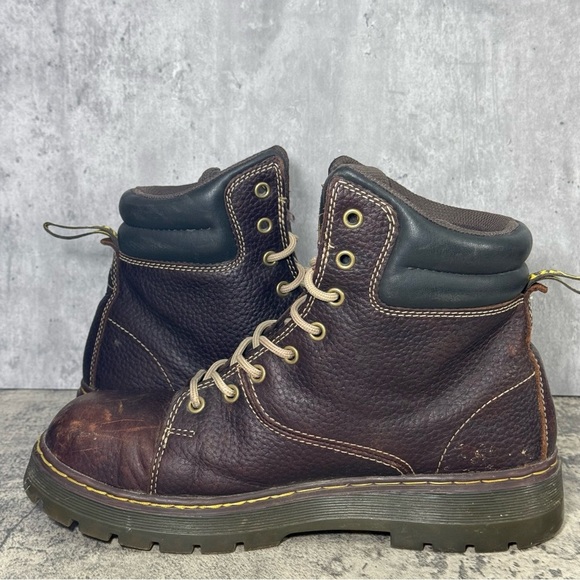 Dr. Martens Gilbreth Steel Toe Boot Women 11 Brown Leather Slip Resistant Safety - Picture 7 of 11